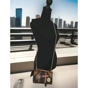 NWT! Harry Potter Hogwarts Wallet Hybrid Handbag Crossbody Chain Strap 7.25x4.5